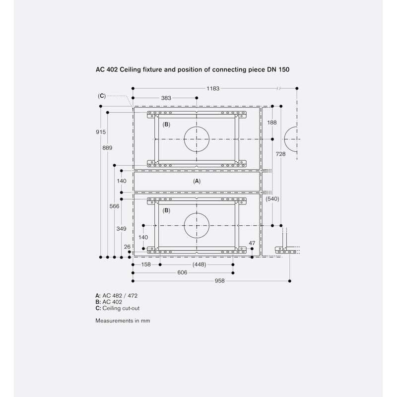 Gaggenau 400 Series AC482181 Stainless Steel Ceiling Extraction 80cm