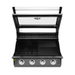 1600ESeries-4BurnerBuilt-InBBQ on white background with open grill on white background