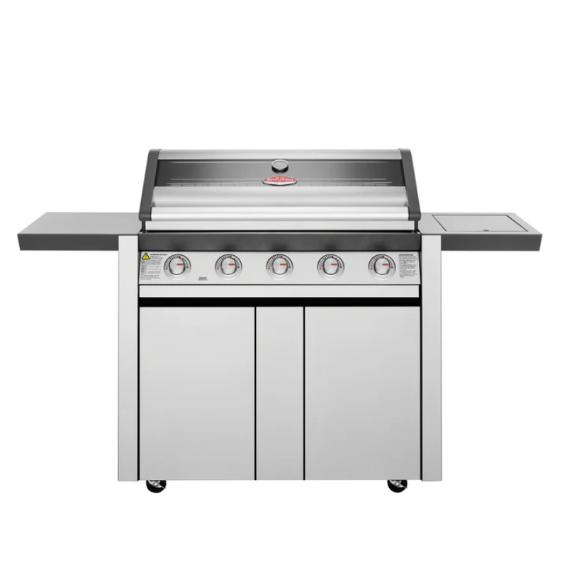 Beefeater 1600S Series 5 Burner BBQ & Side Burner Trolley in Stainless Steel