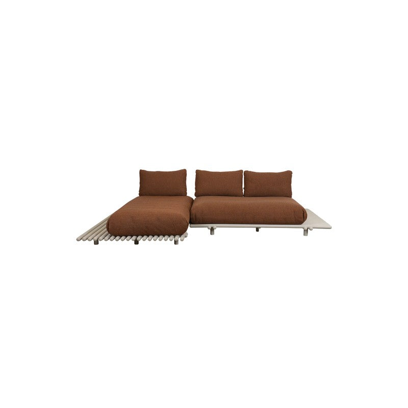 Cane-line Sticks Platform Sofa with Chaise Lounge