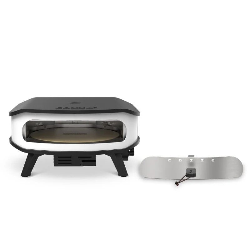 Cozze Rotate Gas Pizza Oven 17", Cordierite, White & Black