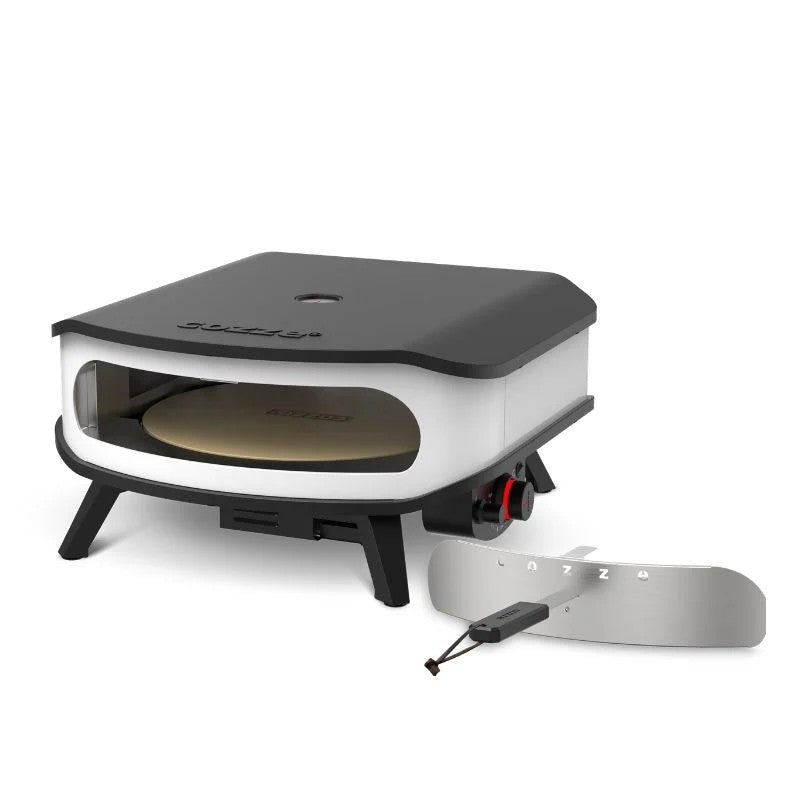 Cozze Rotate Gas Pizza Oven 17", Cordierite, White & Black