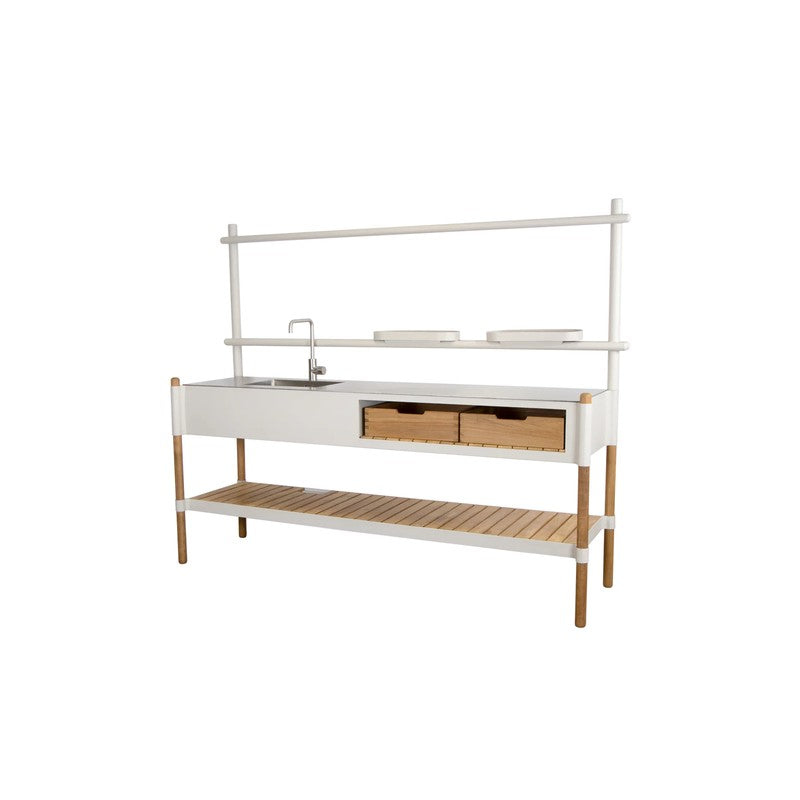 Sticks Kitchen with Teak Shelf