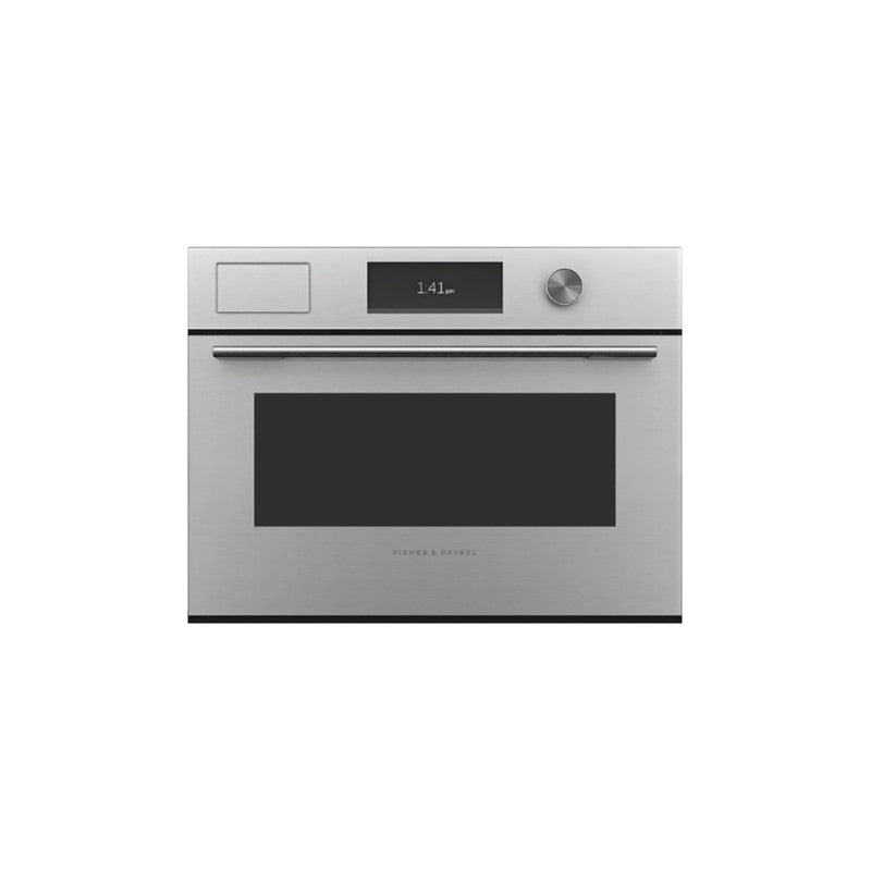 Fisher & Paykel OS60NACVUDX5 60cm Combination Steam Oven, Brushed Silver Glass