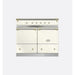 Lacanche Classic Cluny LVI1052CTIVA 100cm Induction Range Cooker, Ivory & Brass