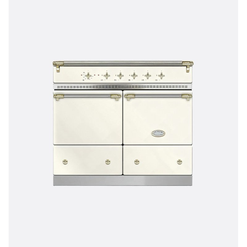 Lacanche Classic Cluny LVI1052CTIVA 100cm Induction Range Cooker, Ivory & Brass
