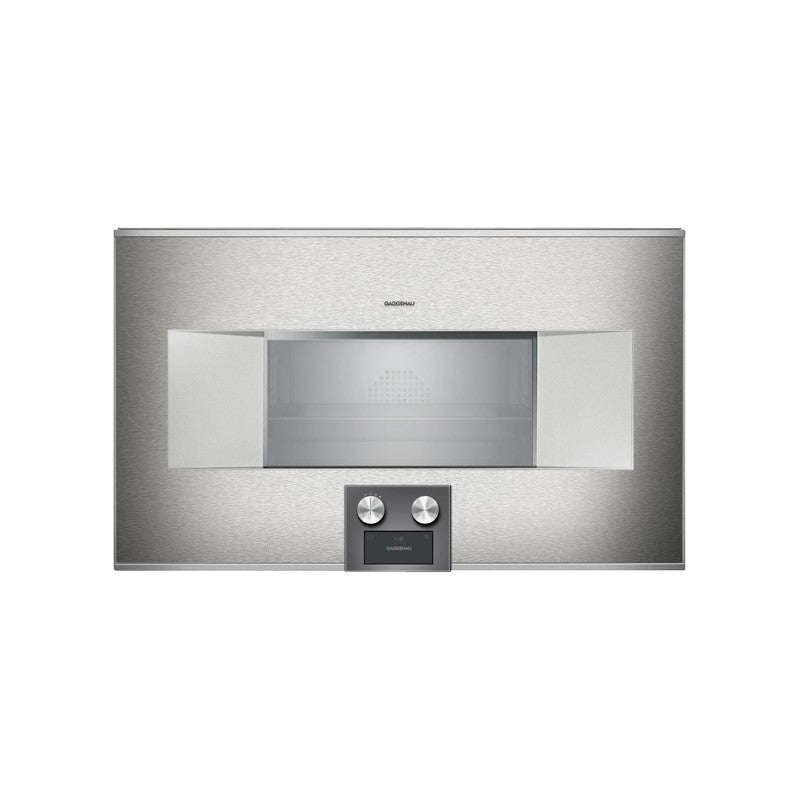 Gaggenau 400 Series BS485112 Stainless Steel Combi-Steam Oven 76cm, Left Hand Hinge