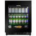 CELLA KITCHENLINE BV30B-TO Shallow Drinks Fridge 60cm Undercounter, Black Glass