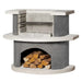 Buschbeck Luzern Grill Bar Masonry Barbecue, White Quartz & Anthracite