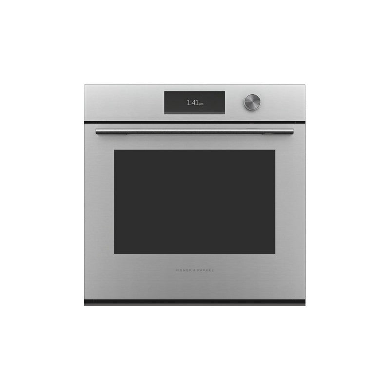 Fisher & Paykel OB60SACPUDX5 Built-In Pyrolytic Single Oven, Brushed Silver Glass