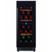 CELLA W18S-BH Undercounter Wine Cooler 300mm, Black Glass