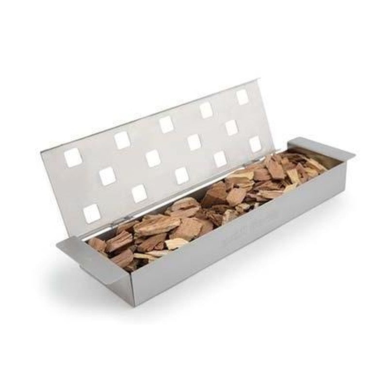 Stainless Steel Smoker Box with Handles & Hinged Lid