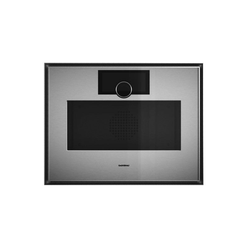 Gaggenau Expressive Series GM451120 Stainless Steel Built-In Combination Microwave Oven, Left Hand Hinge