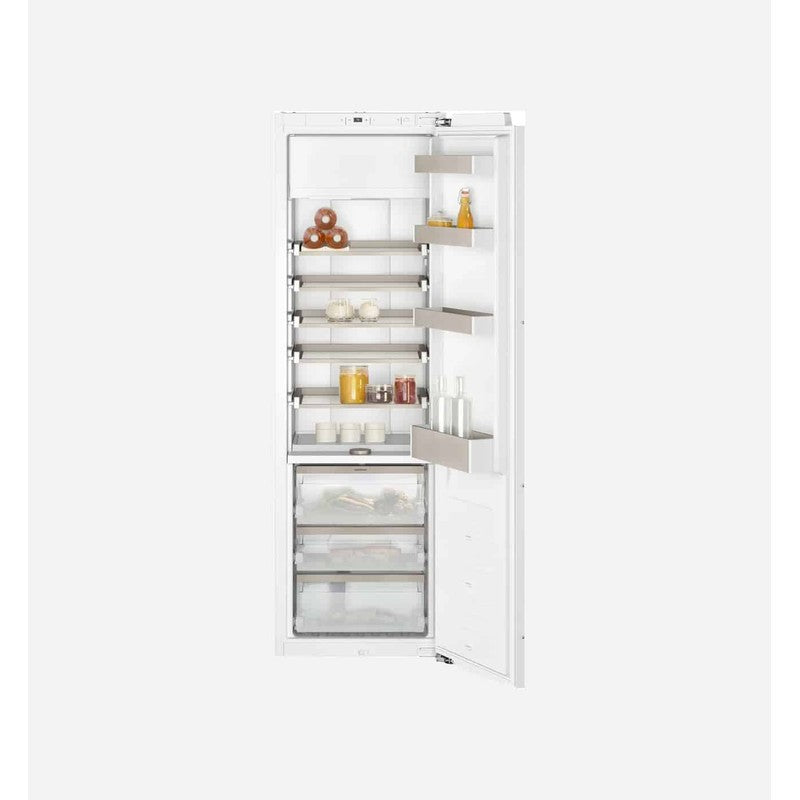 Gaggenau 200 Series RT289370 Aluminium Built-In Vario Fridge-Freezer 56cm