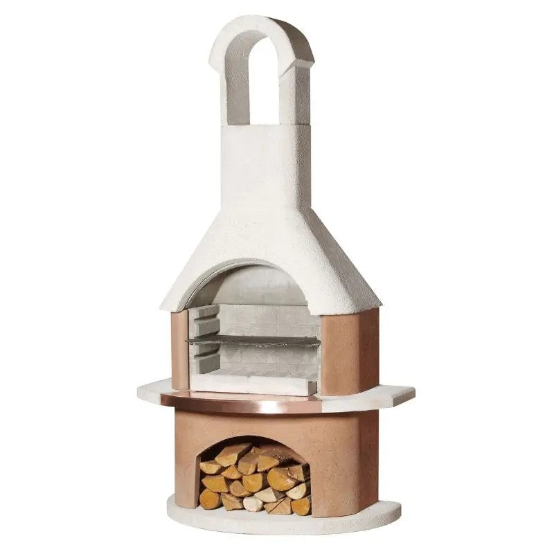 Buschbeck Toscana Masonry Barbecue, White Quartz, Terracotta & Copper