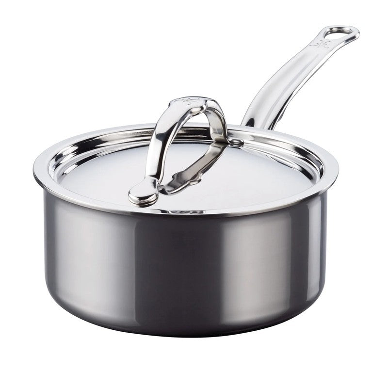 Hestan NanoBond Titanium & Stainless Steel Saucepan with Lid, 22cm