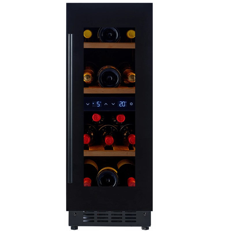 CELLA KITCHENLINE W18D-BH Glass Wine Fridge 18 Bottle, Black