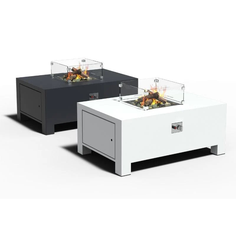 Adezz Forno Brann Powder-Coated Aluminium Gas Fire Pit, White