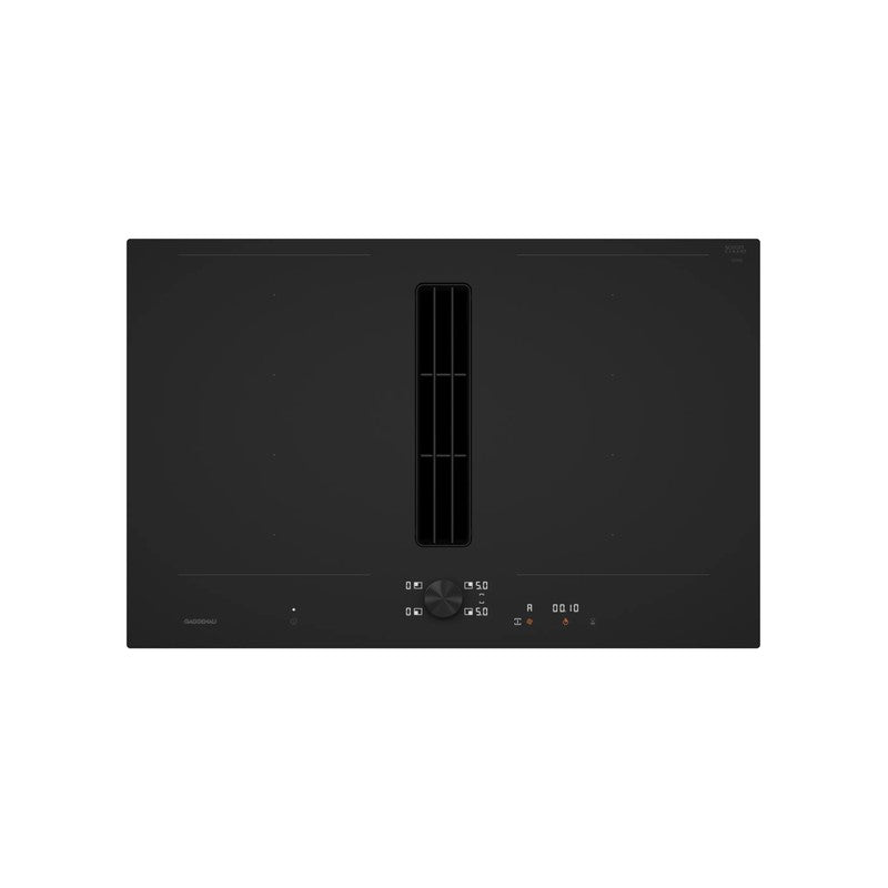 Gaggenau 200 Series CV282101M Glass Flex Induction Cooktop 80cm with Integrated Ventilation System, Matte Black