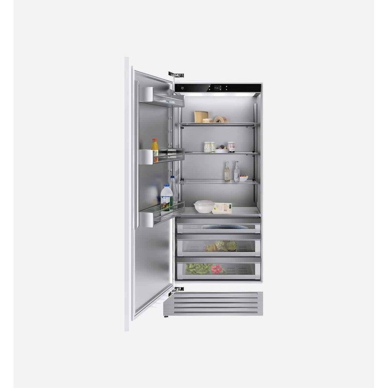 V-Zug V6000 Cooler Supreme 90cm Fully-Integrated Fridge, Left Hand Hinge