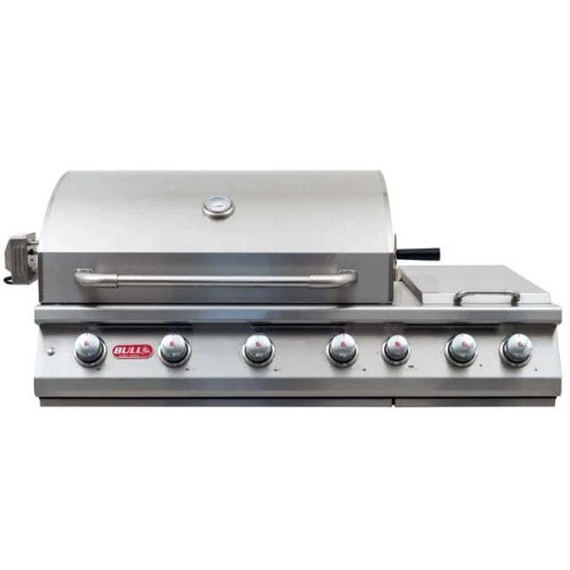 Bull 7 Burner Built-In Stainless Steel Gas Barbecue 76cm with Cast Stainless Steel Double Side Burners & Infrared Back Burner
