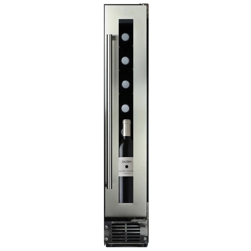 Dunavox FLOW-8 9 Bottle Built In Wine Fridge, Stainless Steel