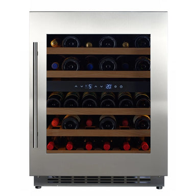 CELLA W34-SSH Stainless Steel Undercounter Wine Cooler 600mm, 36 Burgundy Bottles