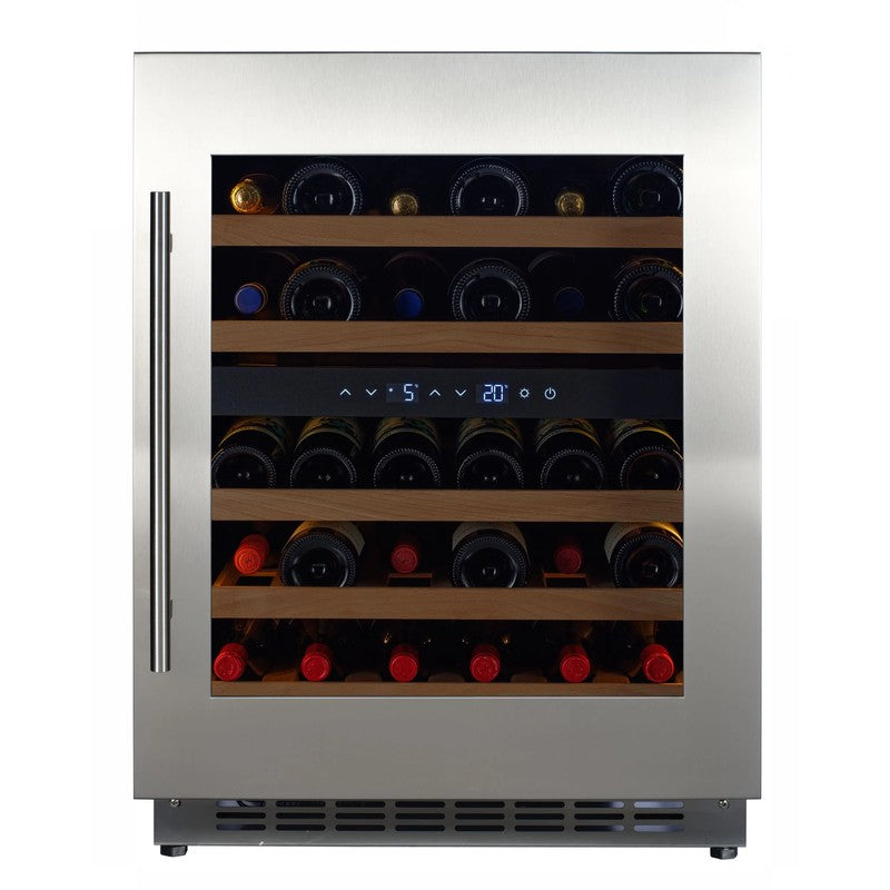 CELLA W34-SSH Stainless Steel Undercounter Wine Cooler 600mm, 36 Burgundy Bottles