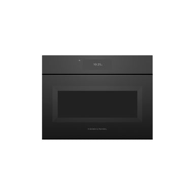 Fisher & Paykel OS60NAMHUNB5 60cm Compact Combination Microwave Oven, Black Glass