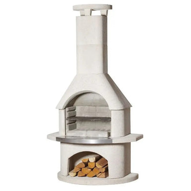 Buschbeck Elba Masonry Barbecue, White Quartz & Stainless Steel