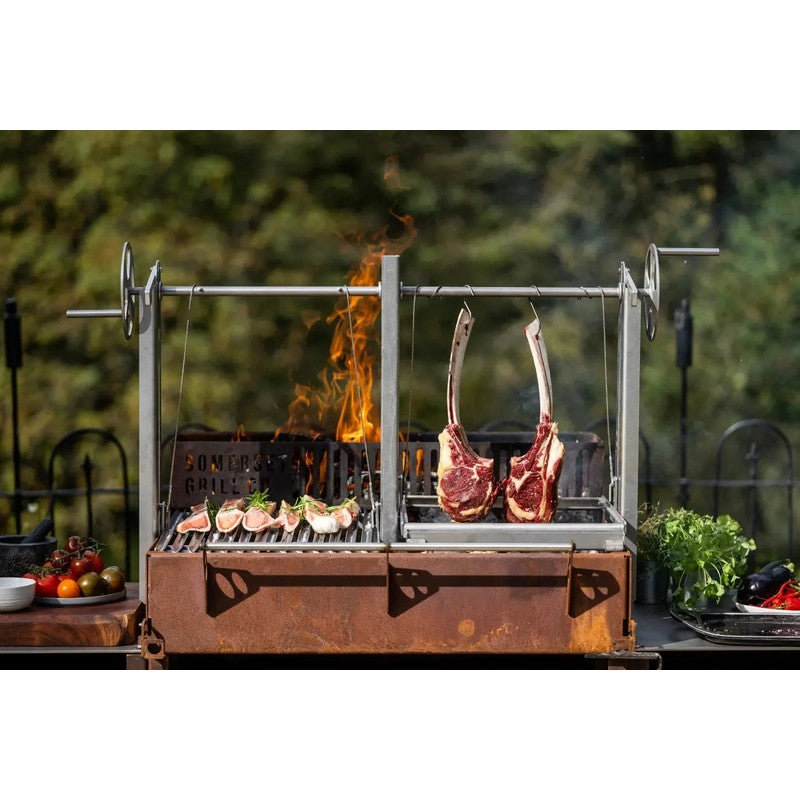 Somerset Grills Grande Cor-Ten Weathering Steel Argentinian Grill