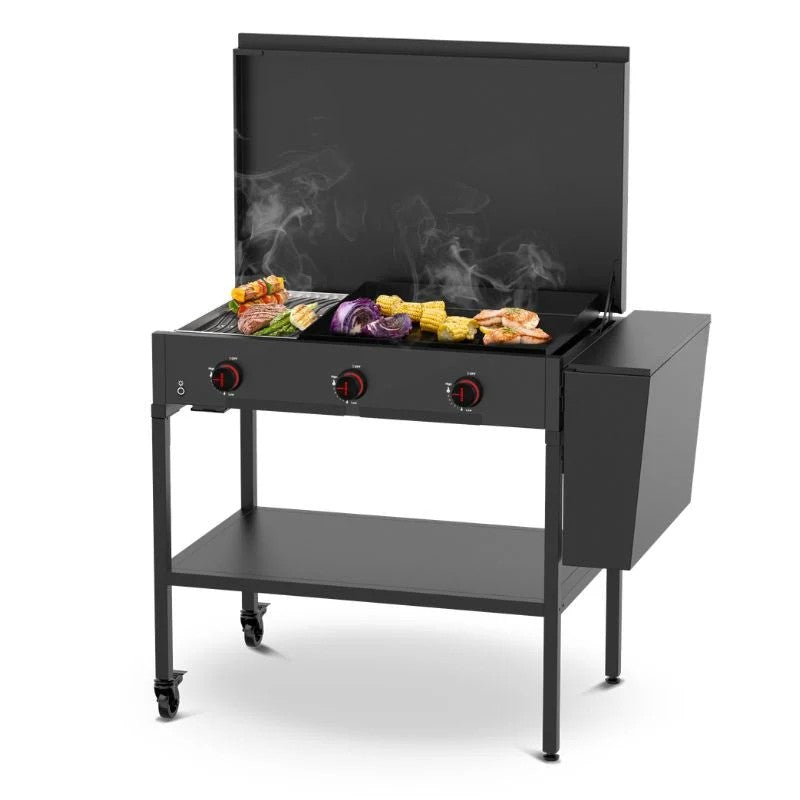 Cozze Smash & Sear Grill 900 Cast Iron Gas Barbecue with Trolley