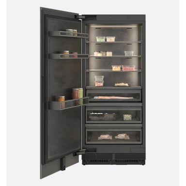 Gaggenau Vario Cooling Expressive Series RVF497190 90cm Fully Integrated Freezer with Icemaker, Dark Brushed Stainless Steel