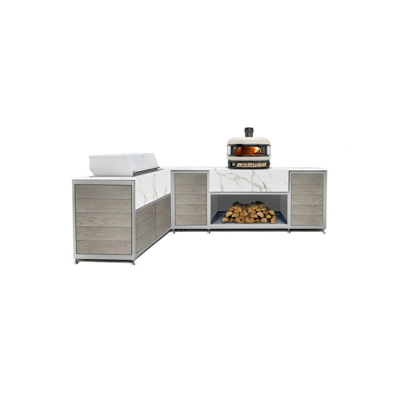 EO Kitchens S16 Stainless Steel Outdoor Kitchen with Dekton Worktops
