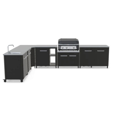 Cozze Modular Outdoor Kitchen Stainless Steel with Gas Grill, Sink & Storage