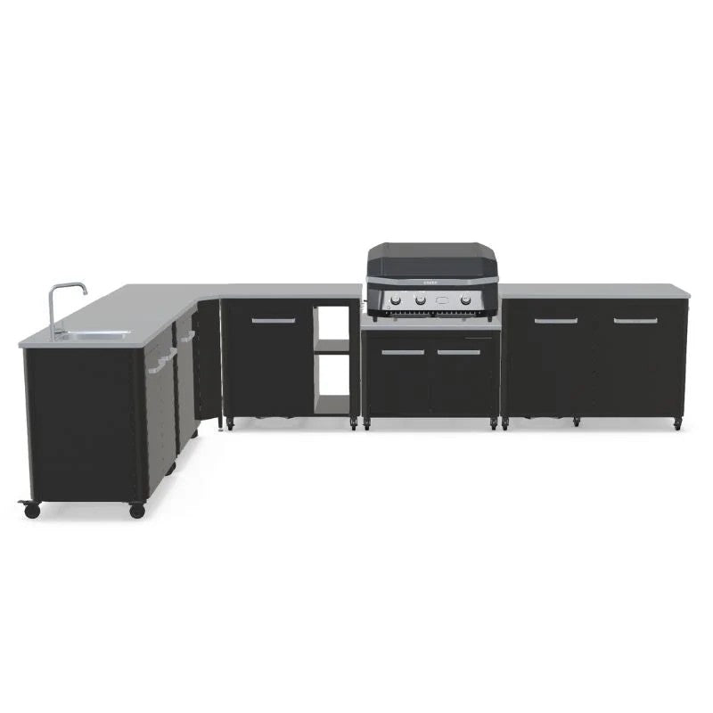 Cozze Modular Outdoor Kitchen Stainless Steel with Gas Grill, Sink & Storage