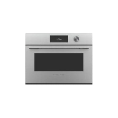 Fisher & Paykel OM60NCUDX5 60cm Compact Combination Microwave Oven, Brushed Silver Glass