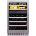 Dunavox FLOW-38 Dual Zone 38 Bottle Built In Undercounter Wine Cooler, Stainless Steel