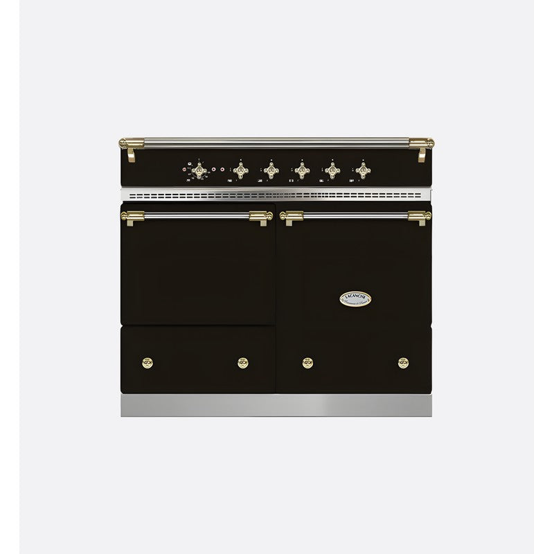 Lacanche Classic Cluny LVI1052CTBKA Induction Range Cooker 100cm, Black & Brass