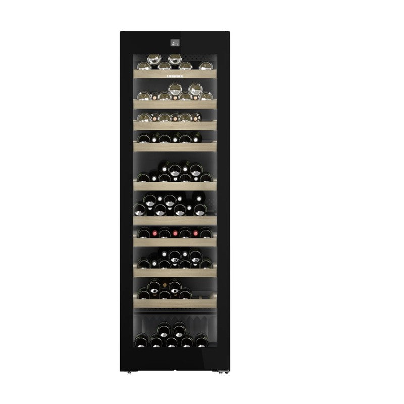 Liebherr Vinidor Selection WPgbi 5272 Wine Cabinet 106 Bottle with Glass Door, Black Steel