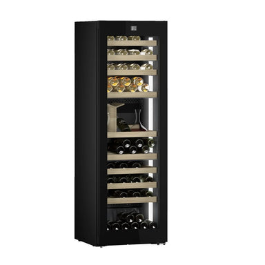 Liebherr Vinidor Selection WPgbi 5283 85 Bottle 3-Zone Wine Cabinet with Glass Door, Black Steel