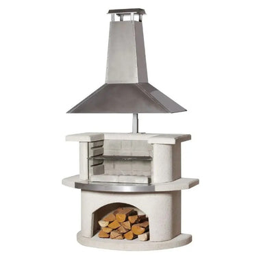 Buschbeck Venedig Masonry Barbecue Granite with Stainless Steel Hood