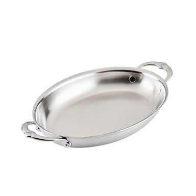 Hestan Provisions Stainless Steel Oval Gratin Dish, Mirror-Polish Finish