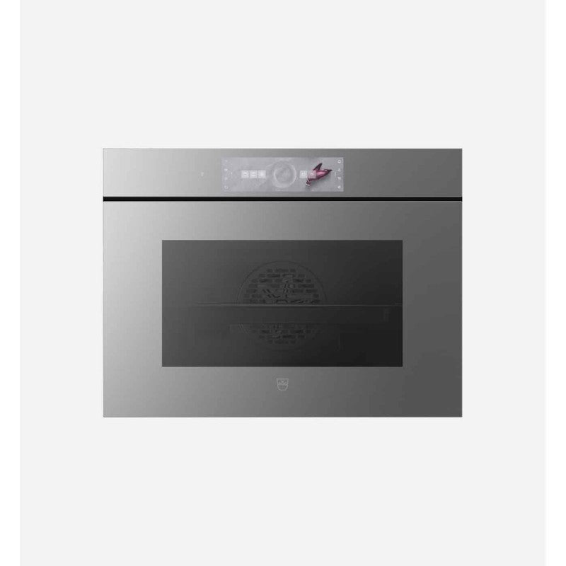 V-Zug Combair V6000 45P AutoDoor Aluminium & Glass Single Oven 60cm, Platinum Mirror Glass
