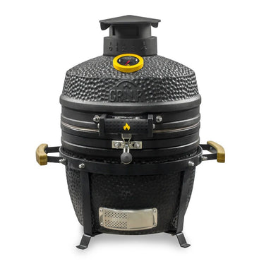 GRLLR Ember Classic 16 Inch Kamado with Stand, Charcoal Black