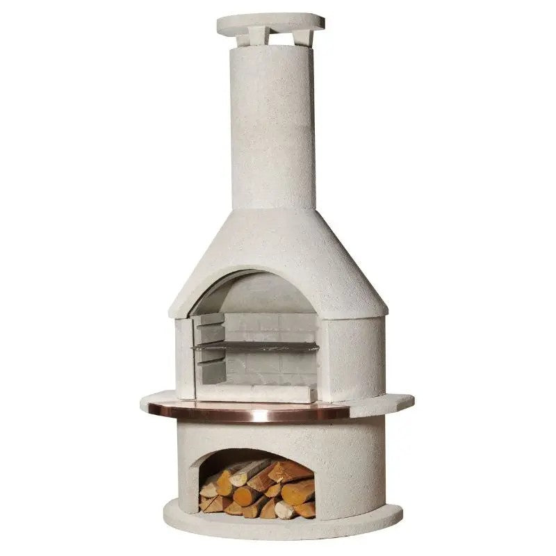 Buschbeck Rondo Masonry Barbecue, White Quartz & Copper