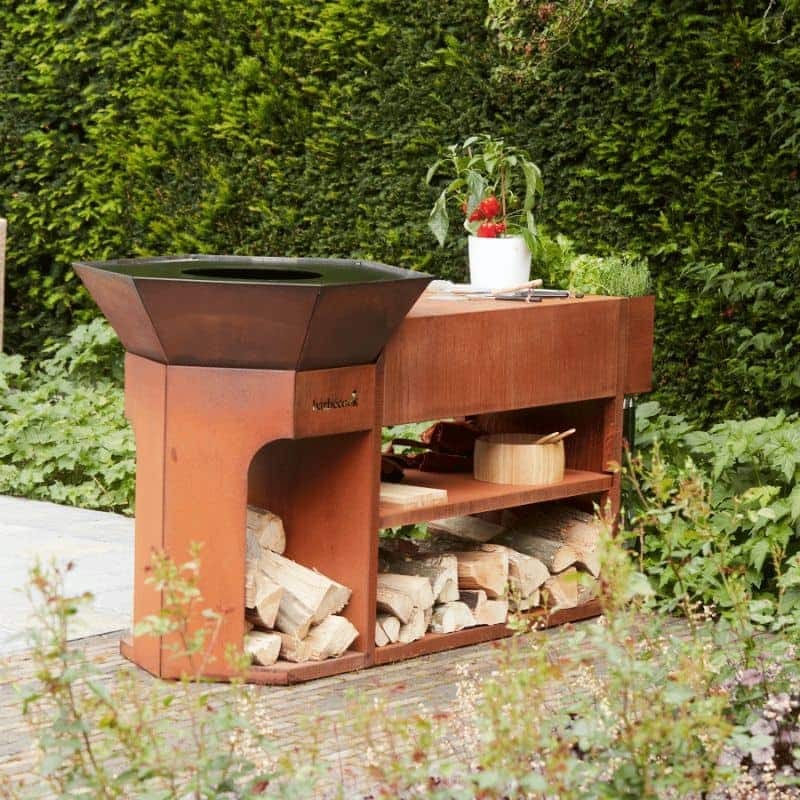 Barbecook Nestor Island Corten Steel Wood BBQ