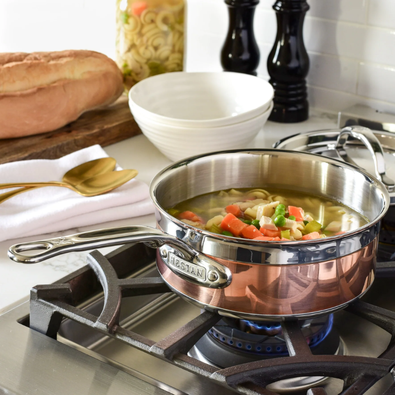 Hestan CopperBond Induction Copper Saucepan & Lid - Small, Medium, Large & Extra Large