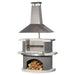 Buschbeck Zurich Masonry Barbecue Stainless Steel with Fire Grate & Ash Pan, White & Grey
