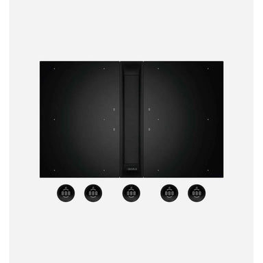 Bora Pro 3.0 Cooktop Extractor System with 2x Induction Cooktops & Ecotube Ducting, Black